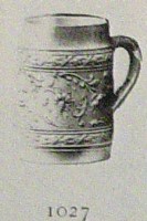 stein with floral design