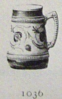 stein with floral design