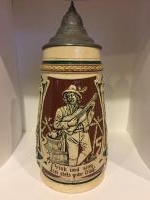 Musician scene 1 liter lidded stein