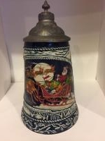 Christmas lidded stein