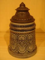 lidded stein with lovely thumbrest