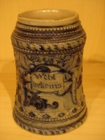 blue-gray unlidded stein