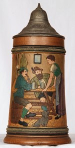 Westerwald Unmarked etched stein