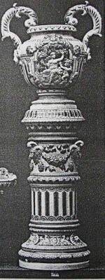 vase on pedestal