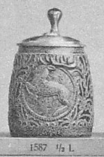 Jugendstil stein with stag