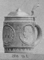 stein with panels and faces