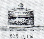 butter dish 1/4pfd.: cows