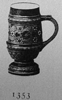 stein with floral design