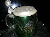 S.C.I 1980 Green Glass Stein