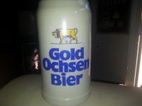 F.S. Gold Ochsend Bier Stein