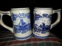 Pair of Blue Delft Heineken Stein