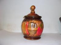 Wood Tobacco Jar