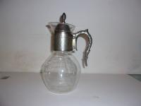 Glass & Silverplate Pitcher