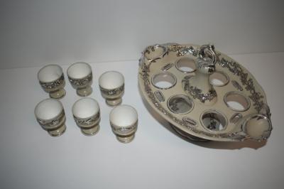 Egg cups and tray