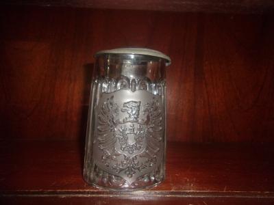 Glass Military Stein