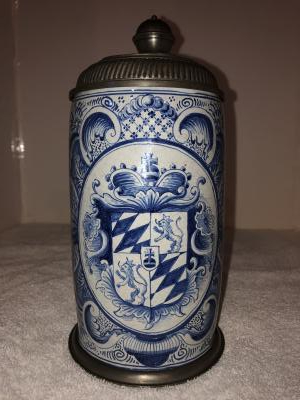 Faience 1 liter stein