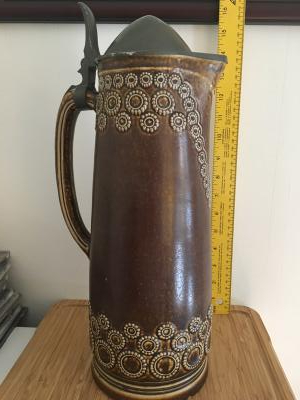 Art Nouveau pouring stein or pitcher