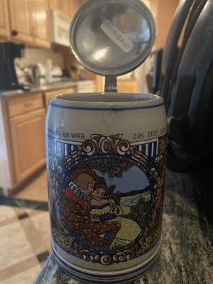 Hand-Painted German Stein