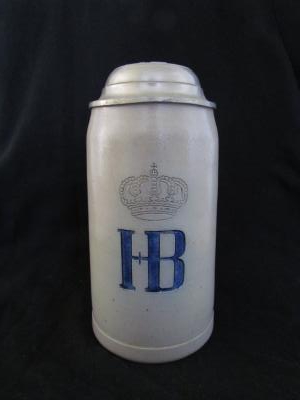 Hofbräuhaus HB 1L masskrug c. 1905-1918 not numbered