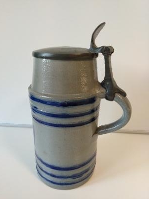 Stoneware stein, made for the Low Countries