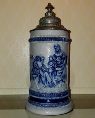 19th-Century Salt-Glazed Stein