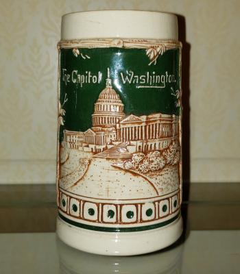 Washington, D.C./U.S. Capitol Souvenir Stein, ca. 1910