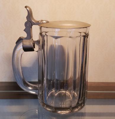 Old Glass Stein w/ Monogram