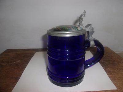 Blue Glass Stein