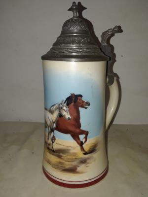 Porcelain Stein - Horses