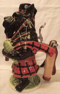 Black Scottie Dog Playing Bagpipes Limited Edition Character Stein