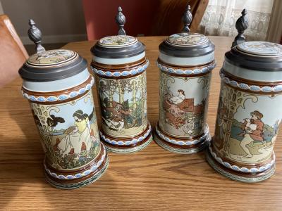 German Brothers Grimm Fairy Tales Steins (set of 4)