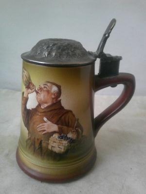 Columbian Art Pottery Monk Stein