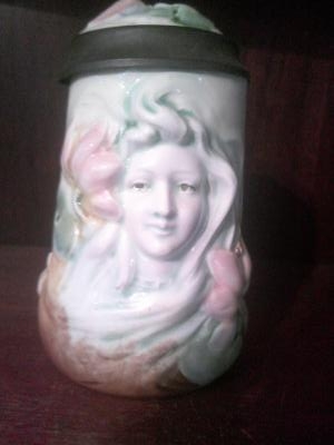 Art Nouveau Majolica Stein