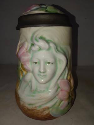 Art Nouveau Majolica Stein