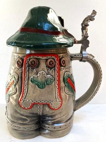 Lederhosen and Alpine Hat Stein