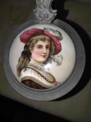 Glass Stein With Portrait Lid