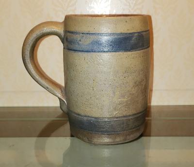 Cobalt Banded Stoneware Mug