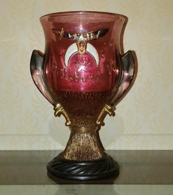 1908 Shriners Convention Glass Goblet