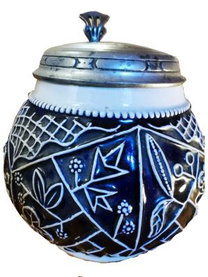 Beer stein with art deco decorations