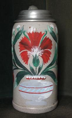 Floral hand-painted Gasthaus 1L stein