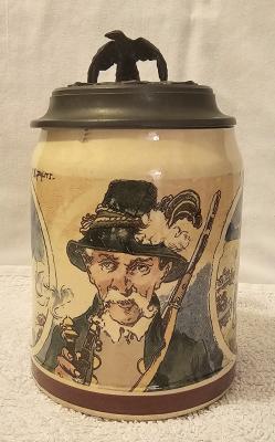 Mettlach Tyrolean Marksman Stein