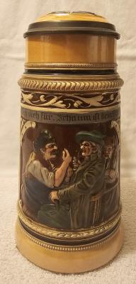 JW Remy Zither Player and Woman Stein