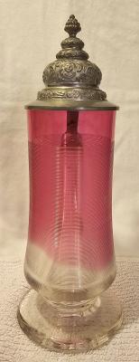 Pink Threaded Glass Stein