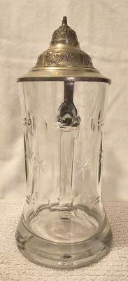 1900 Era Clear Blown Glass Stein