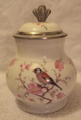 Royal Tettau Stein With Birds and Cherry Blossoms