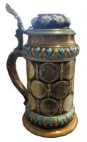 stein (decorated with coins)