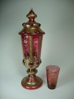 19th centiury Bohemian glass pokal