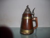 Wood/Pewter/Brass Stein