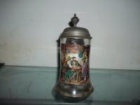 Enameled Glass Stein