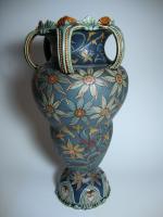 Floral decorated Mettlach vase